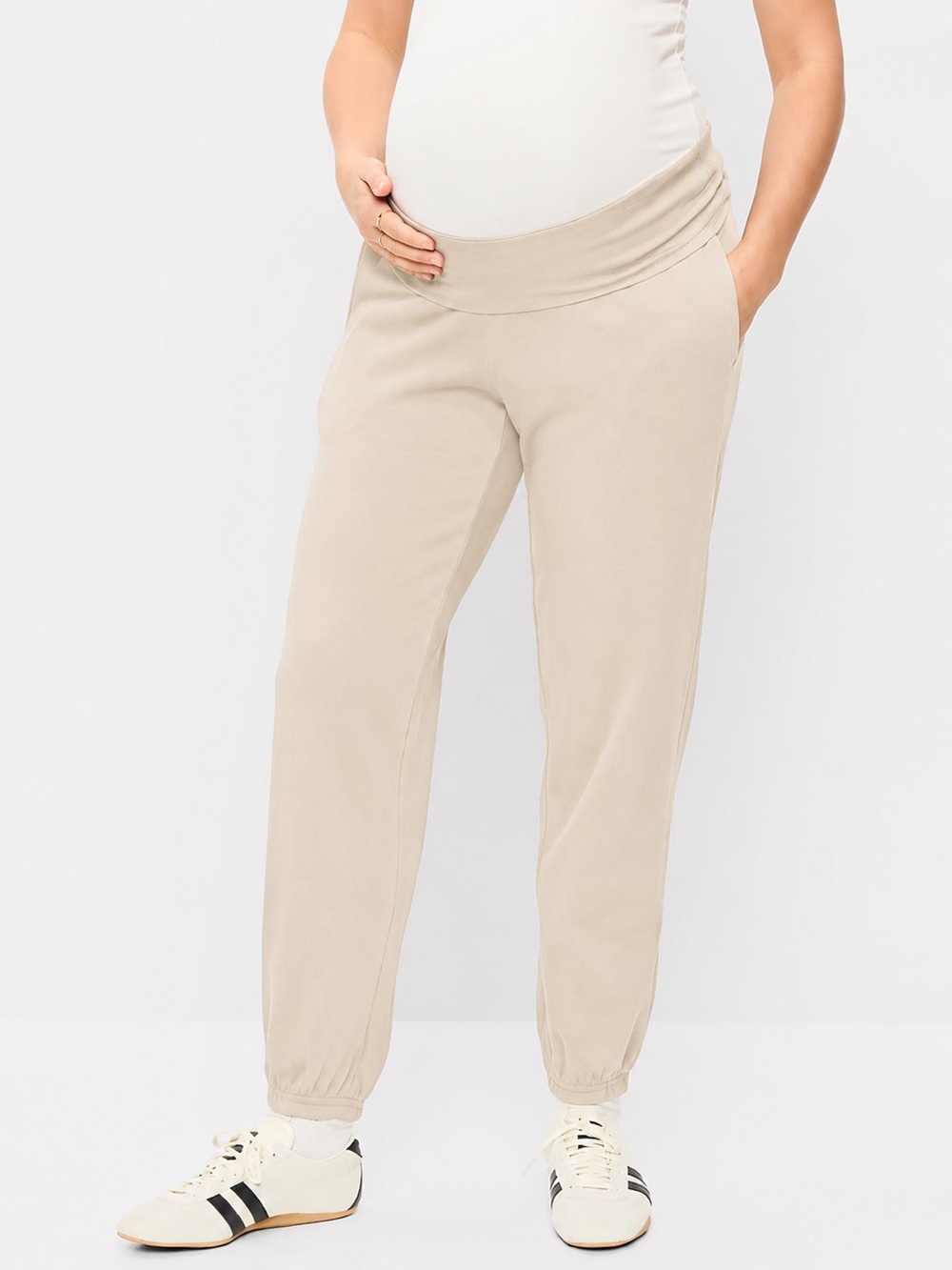 Old Navy Maternity Joggers | Fold Over Waist Fleece Lined | Size Large